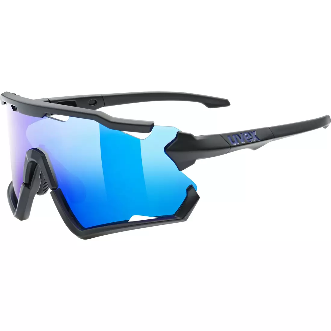 UVEX Sportbrille Sportstyle 228 mirror blue (S2), schwarz