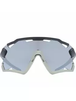 UVEX Sportbrille Sportstyle 228 spiegelsilber (S3), schwarzgrau