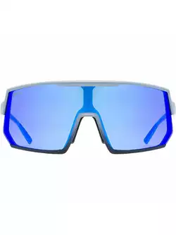 UVEX Sportbrille Sportstyle 235 spiegelblau (S2), grau