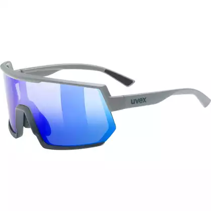 UVEX Sportbrille Sportstyle 235 mirror blue (S2), grau