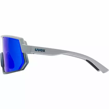 UVEX Sportbrille Sportstyle 235 mirror blue (S2), grau