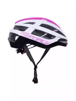 FORCE LYNX Fahrradhelm, weiß und rosa