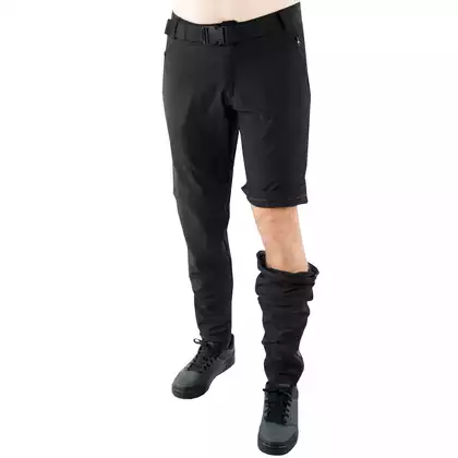 KAYMAQ STR-M-001 Fahrradhose für Männer mit abnehmbaren Beinen, schwarz