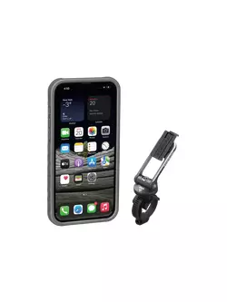 TOPEAK RIDECASE Hülle + Fahrradhalter für das Handy Iphone 13 Pro Max, schwarz / grau