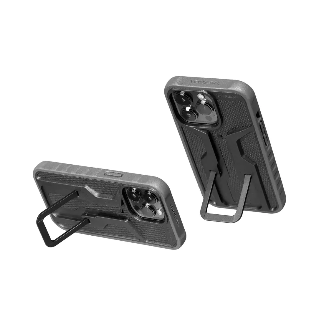 TOPEAK RIDECASE Hülle + Fahrradhalter für das Handy Iphone 13 Pro, schwarz / grau