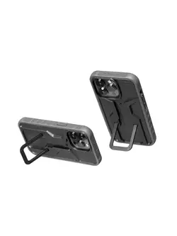 TOPEAK RIDECASE Hülle + Fahrradhalter für das Handy Iphone 13 Pro, schwarz / grau