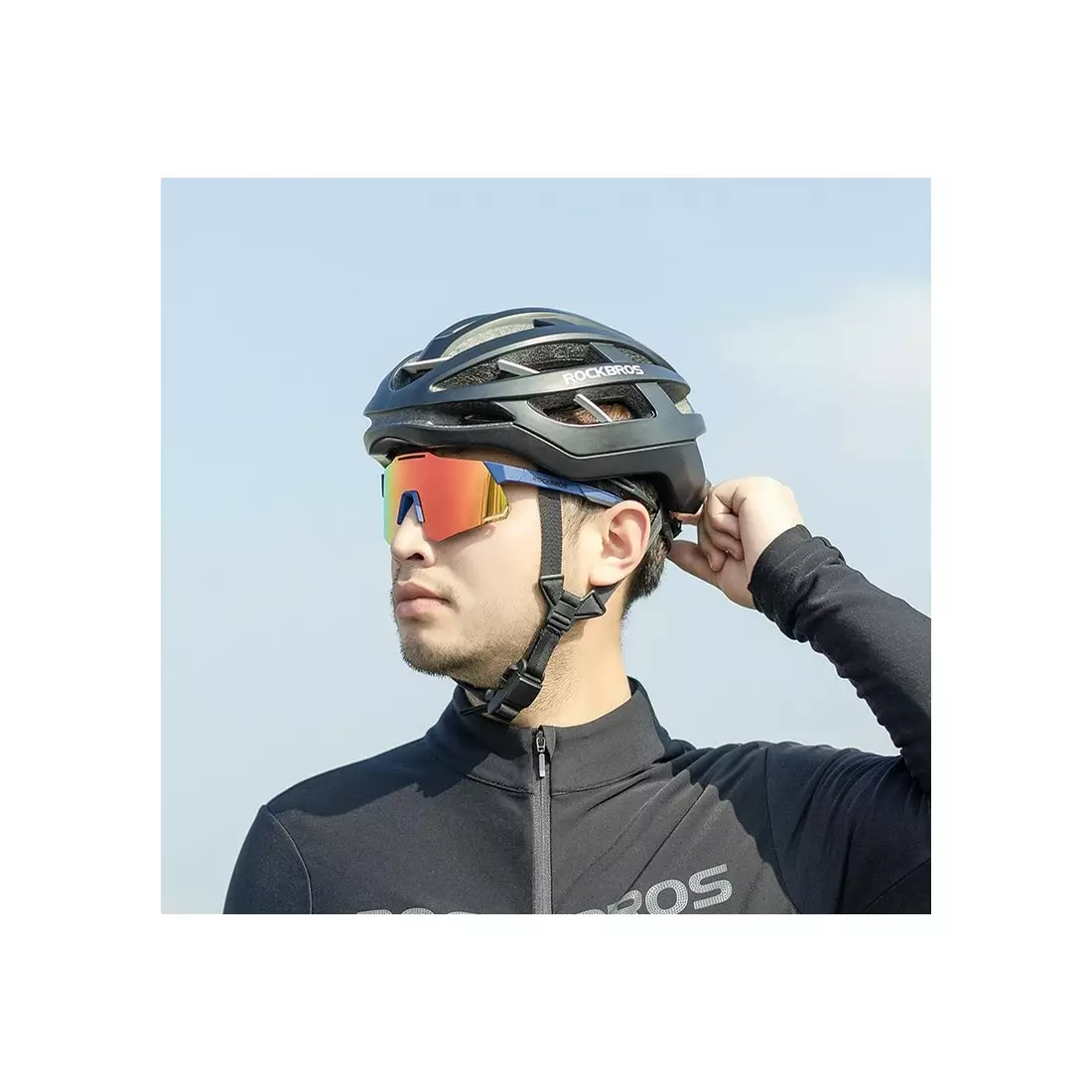 Rockbros 14110001001 Fahrrad / Sportbrille mit polarisiertem blau