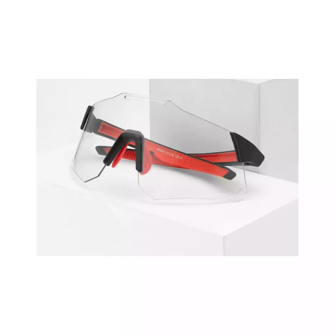 Rockbros 14110001002 Sportbrille mit Photochrom + Korrektureinsatz schwarz-rot