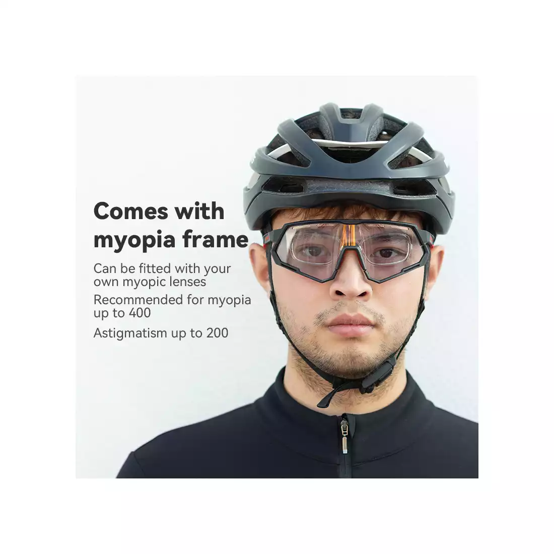 Rockbros 14210004001  Fahrrad/Sportbrille mit polarisierten, photochromem, 2 austauschbaren Gläsern schwarz-rot