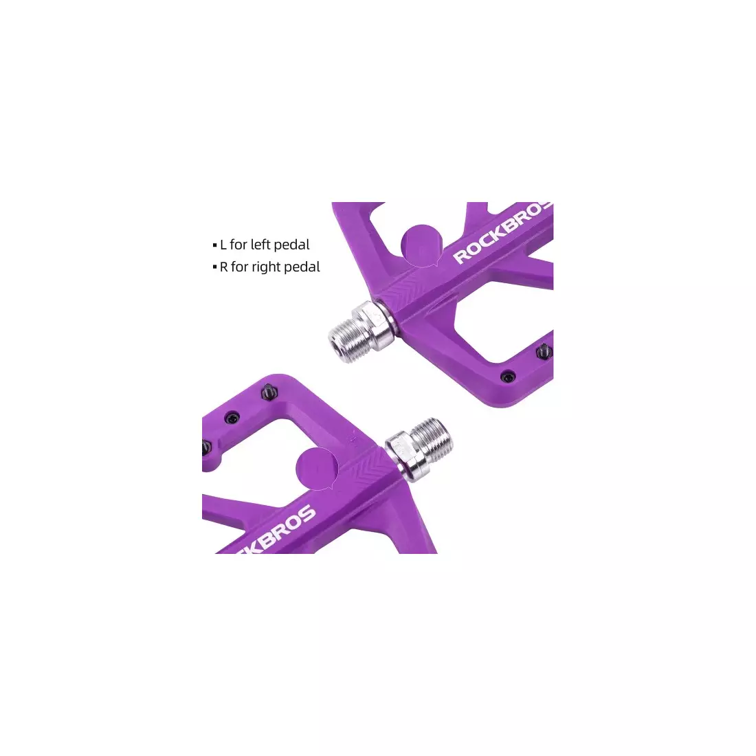 Rockbros Plattformpedale Nylon Violett 2021-12ARD