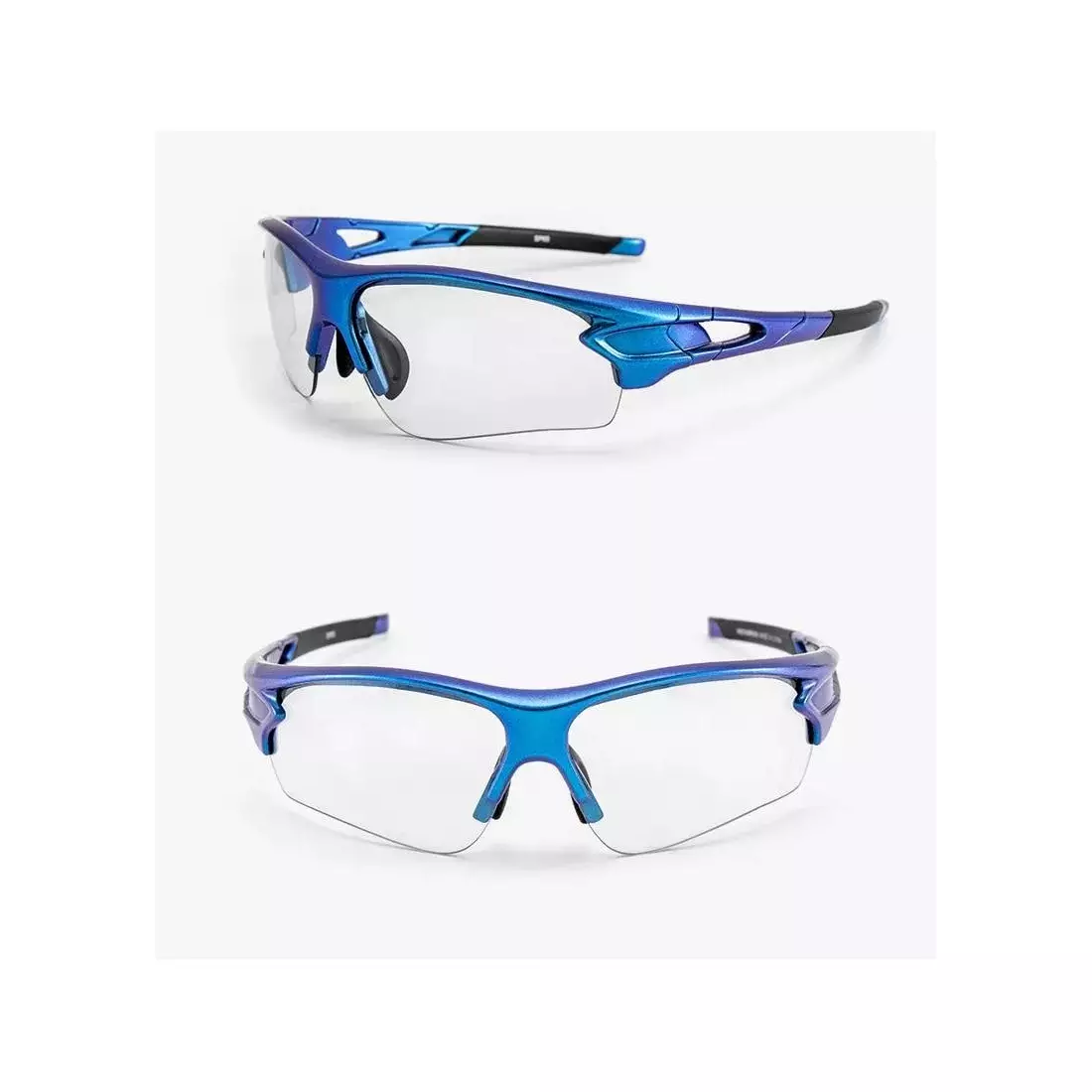 Rockbros Fahrrad-/Sportbrille mit photochromem Blau 10069