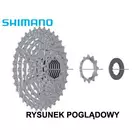 SHIMANO CS-HG-400 Stahlkassette, 9 Gänge, 12-36 Zähne, Nickel