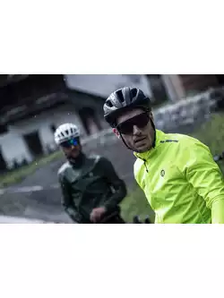 Rogelli DISTANCE Fahrradregenjacke für Herren, Fluor