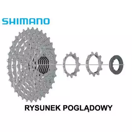 SHIMANO CS-HG400 9-fach 11-34T kassette, silber