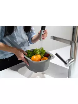 Vialli Design Livio Satz Küchenschüsseln 3-tlg., weiß und grau