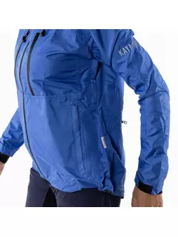 KAYMAQ J2WH Regen-Radjacke mit Kapuze für Damen, blau