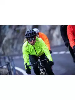 ROGELLI CORE Fahrrad Regenjacke für Damen gelbes Fluor