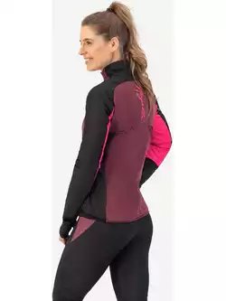 Rogelli ENJOY II Damenjacke, Windjacke zum Laufen, bordeaux-schwarz-pink