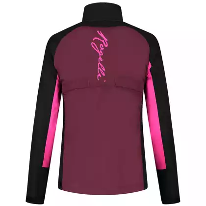 Rogelli ENJOY II Damenjacke, Windjacke zum Laufen, bordeaux-schwarz-pink