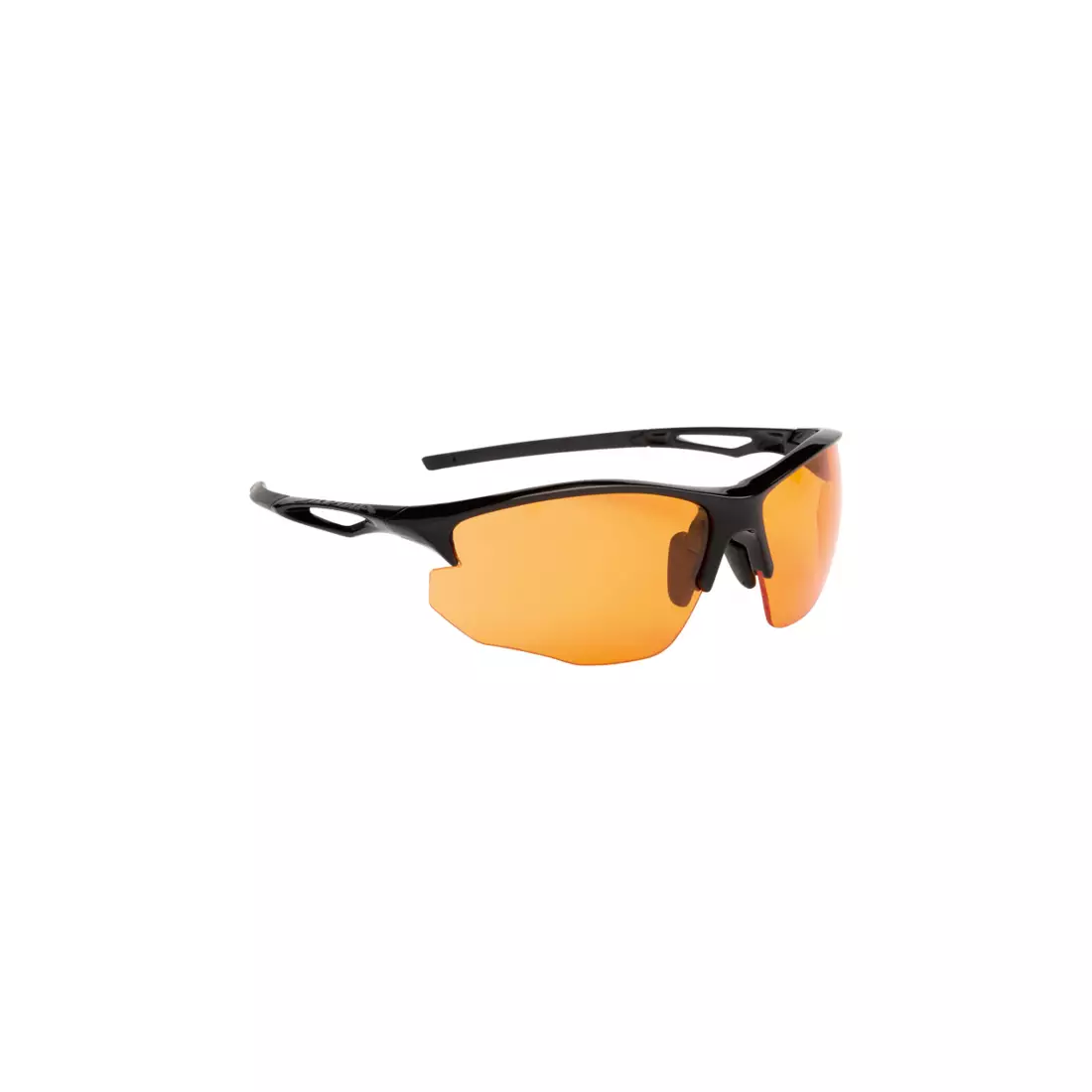 ALPINA - SORCERY HR C+ Sportbrille, mattschwarz / orangefarbenes Fogstop-Glas.