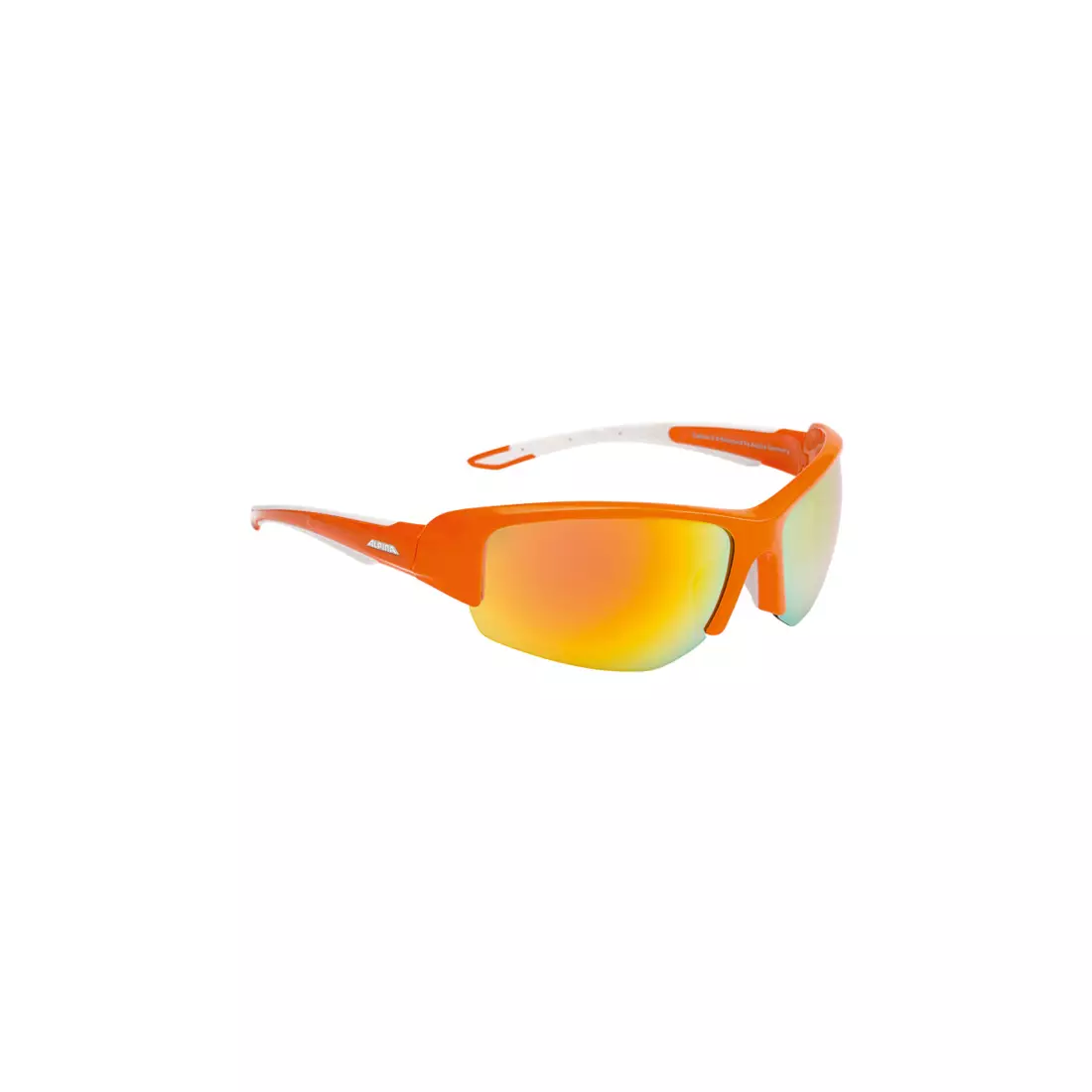 ALPINA - Sportbrille CALLUM 2.0 - orange-weißes / orangefarbenes Keramikspiegelglas.