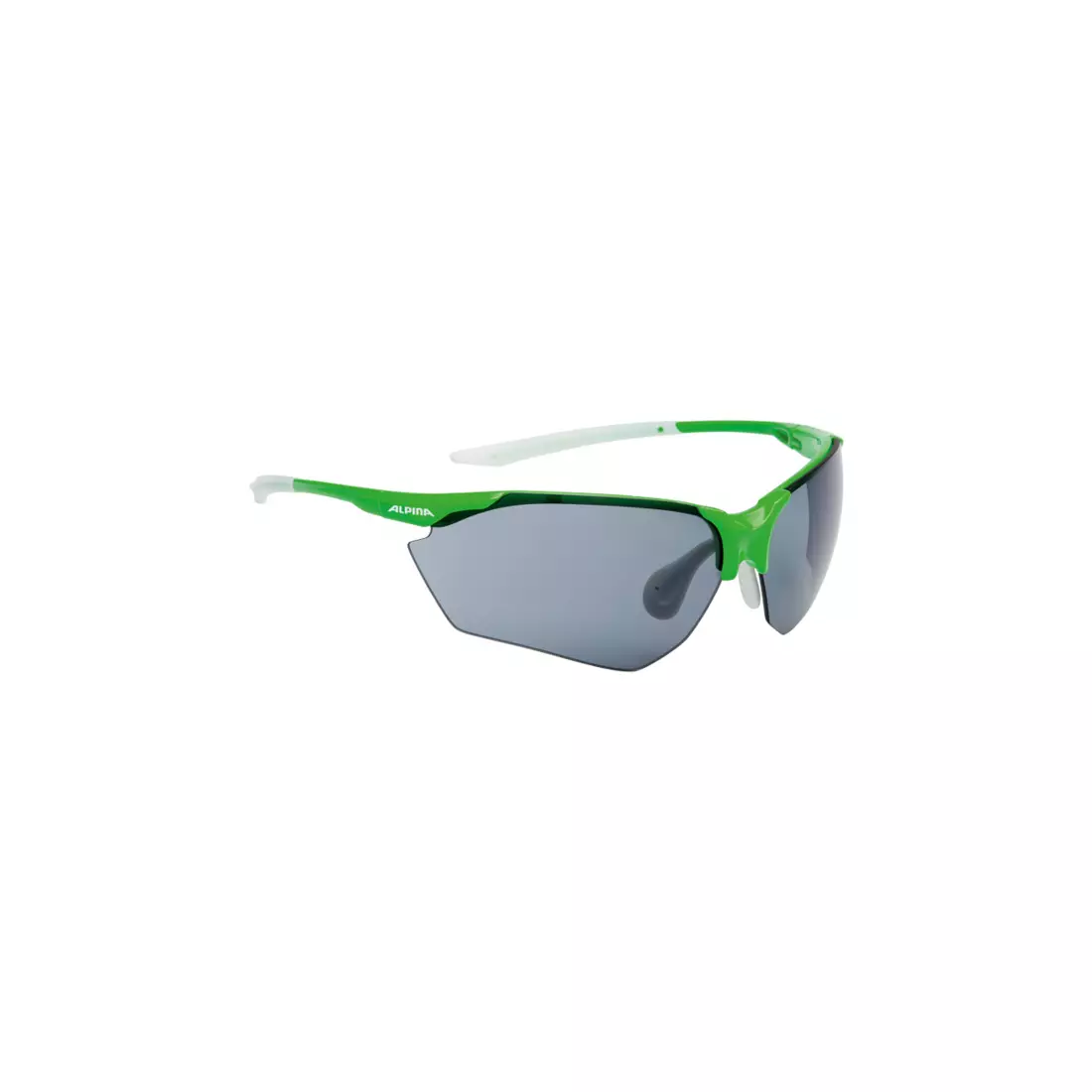 ALPINA - Sportbrille SPLINTER HR C+ grün-weiß / schwarzes Fogstop-Glas