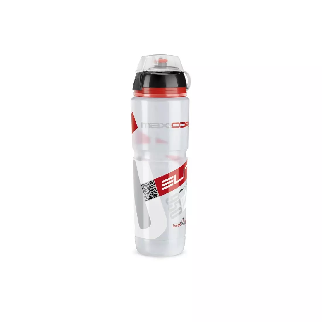 ELITE Trinkflasche Maxi Corsa MTB Transparent-Rotes Logo 1000ml EL0102006 SS18