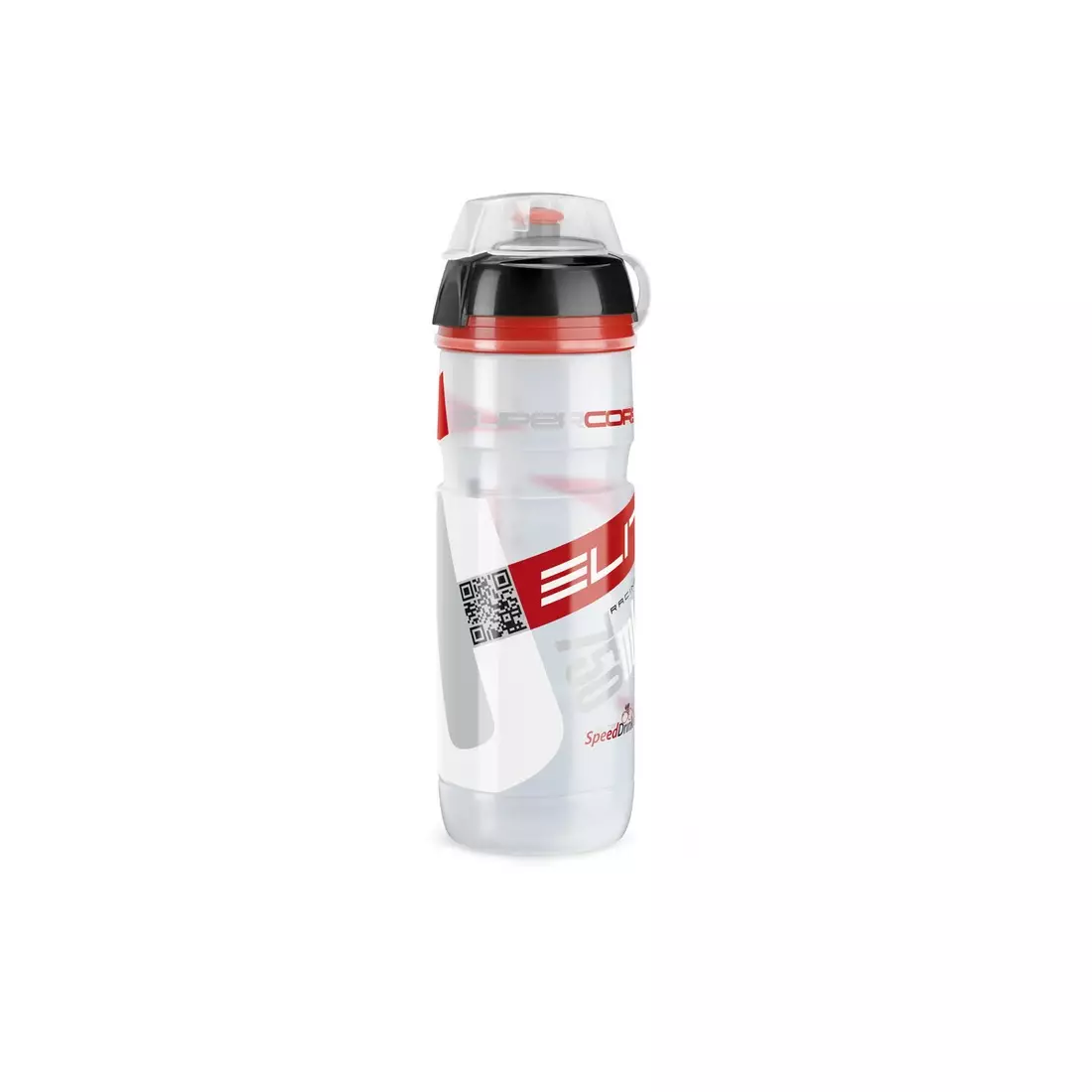 ELITE Trinkflasche Super Corsa MTB EL0101906 Transparent-Rotes Logo 750ml SS17