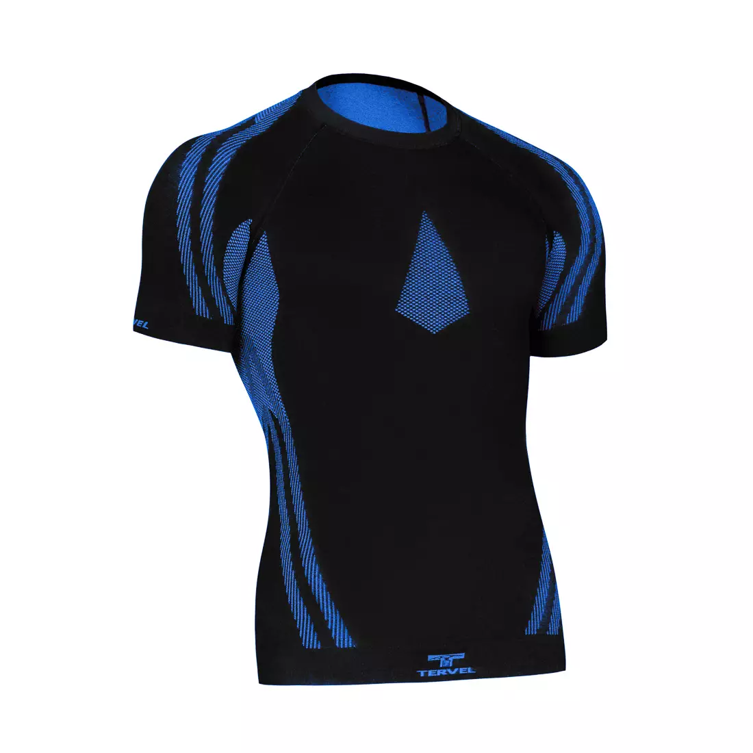TERVEL OPTILINE LIGHT MOD-02 - Herren-Thermo-T-Shirt mit kurzen Ärmeln, Farbe: Schwarz und Blau