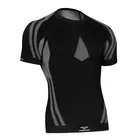 TERVEL OPTILINE LIGHT MOD-02 - Herren-Thermo-T-Shirt mit kurzen Ärmeln, Farbe: Schwarz und Grau