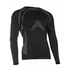TERVEL - OPTILINE MOD-02 - Herren-Thermo-T-Shirt mit langen Ärmeln, Farbe: Schwarz und Grau