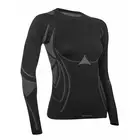 TERVEL - OPTILINE MOD-02 - Langarm-T-Shirt für Damen, Farbe: Schwarz und Grau