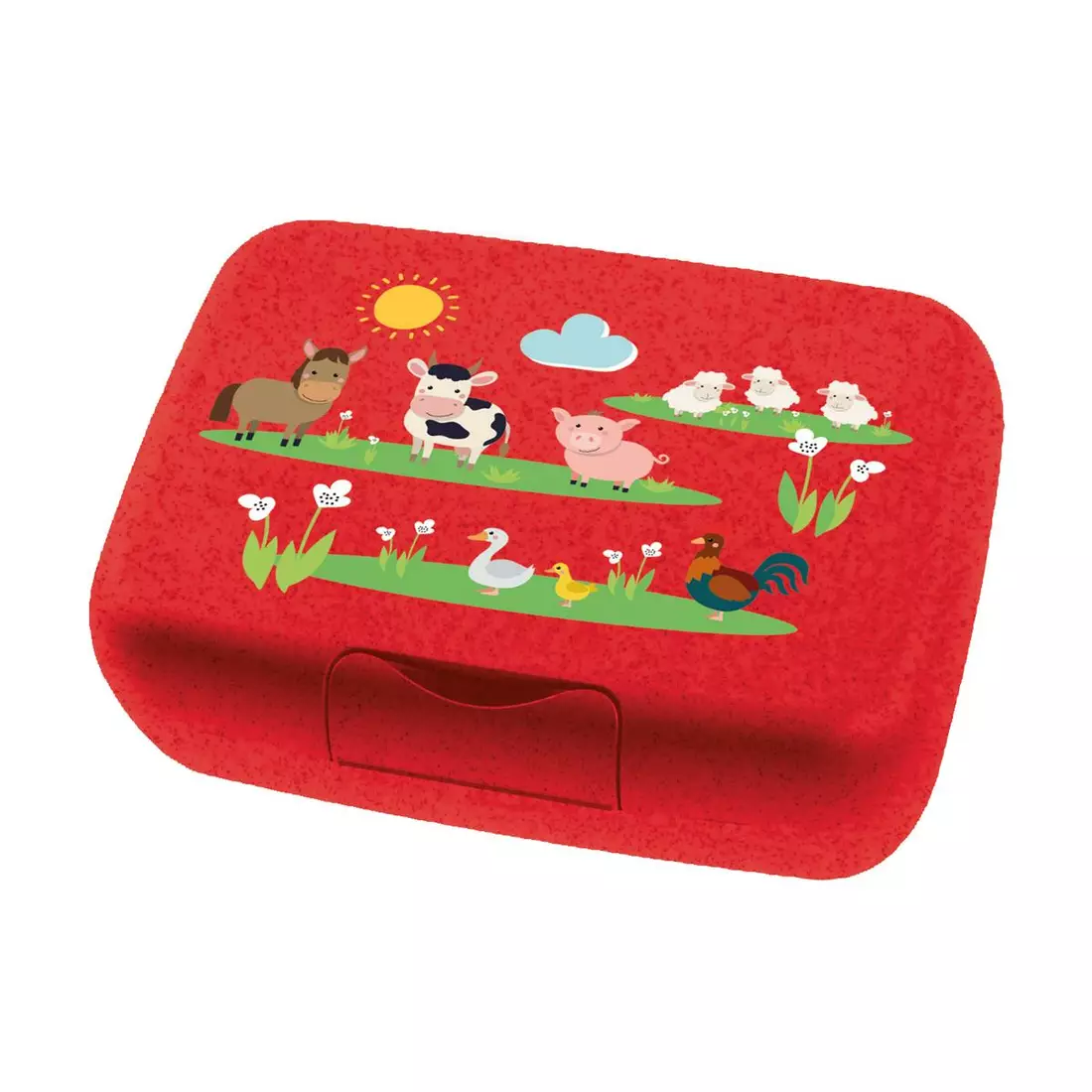 Koziol Candy L Farm Kinder-lunchbox, rot