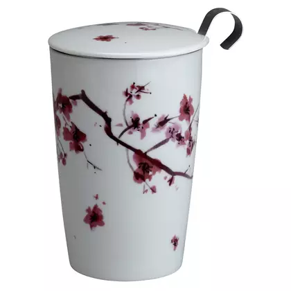 EIGENART TEAEVE Thermobecher, Porzellan 350 ml, cherry blossom