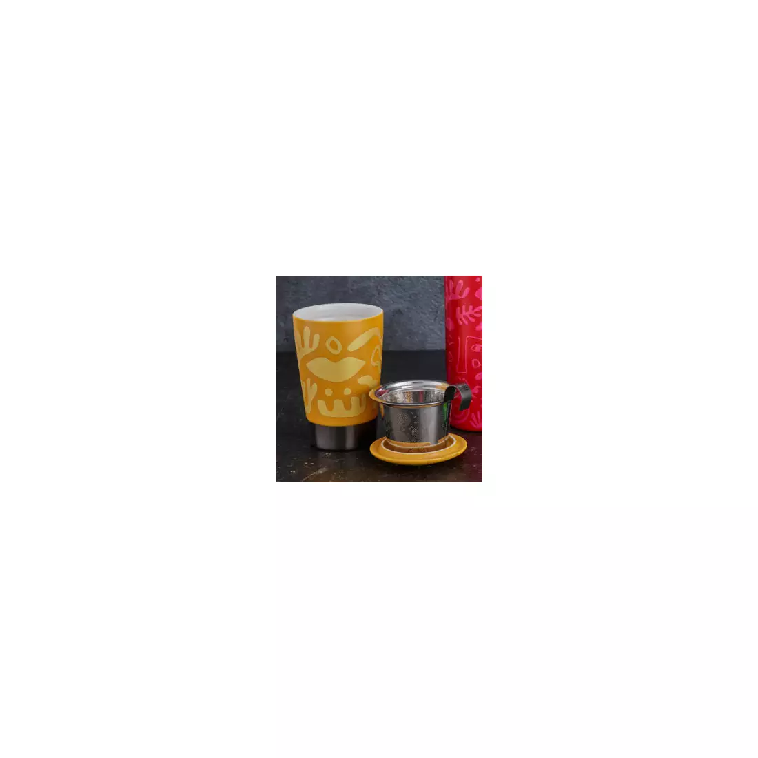 EIGENART TEAEVE Thermobecher, Porzellan 350 ml, opera yellow