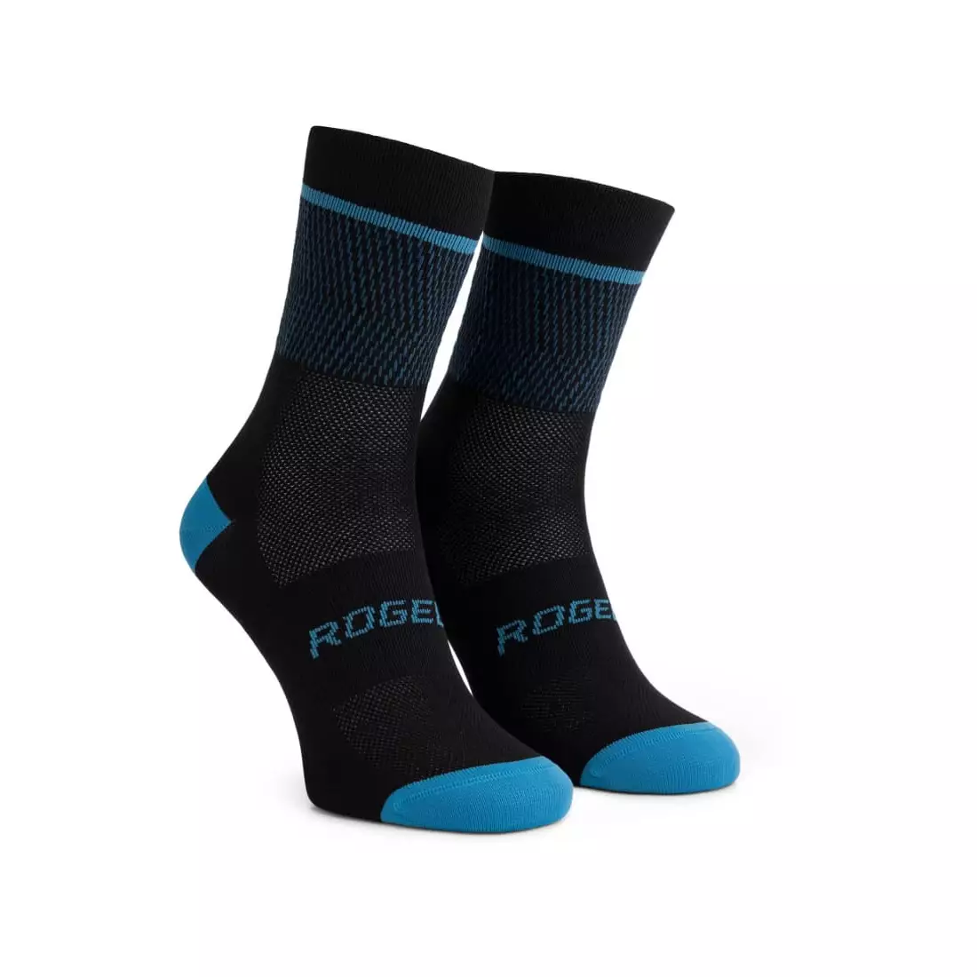 Rogelli HERO II Fahrrad-/Sportsocken, Schwarz und blau