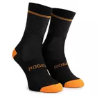 Rogelli HERO II Fahrrad-/Sportsocken, schwarz und orange