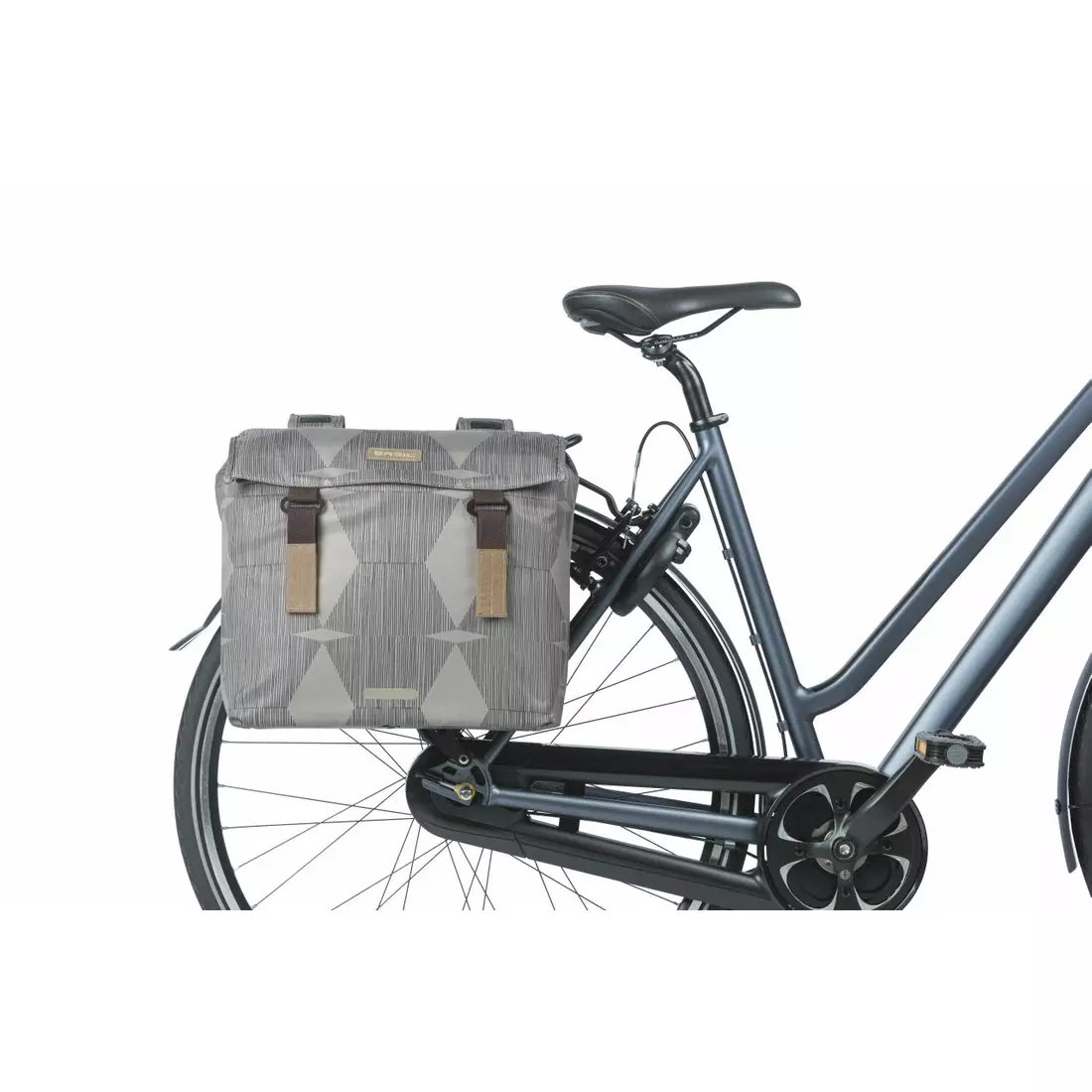 BASIL ELEGANCE DOUBLE BAG doppelte hintere Fahrradtasche 40 L, chateu Taupe