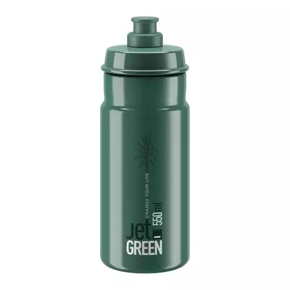 ELITE JET GREEN Fahrrad Trinkflasche 550 ml, dunkelgrün