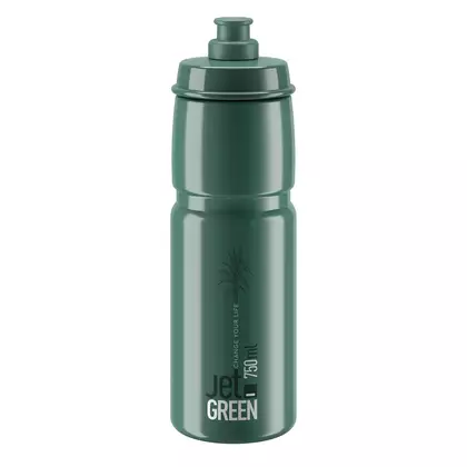 ELITE JET GREEN Fahrrad Trinkflasche 750 ml, dunkelgrün