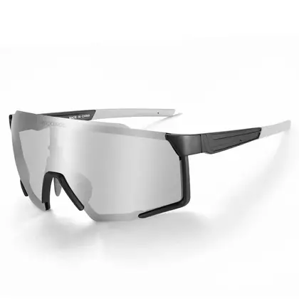 RockBros SP22BK Fahrrad/Sportbrille mit polarisierten, schwarz und grau