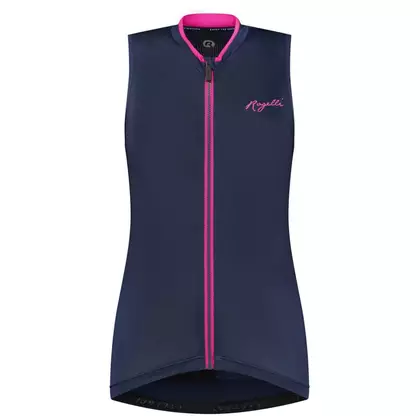 Rogelli ESSENTIAL Fahrradweste für Damen, marineblau und rosa