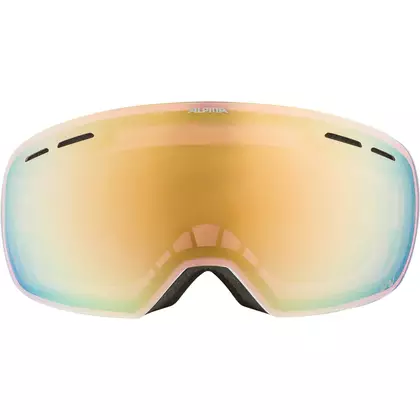 ALPINA Ski-/Snowboardbrille, photochromes M50 GRANBY QV WHITE GLOSS Glas QV GOLD SPH S2-3