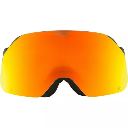ALPINA Ski-/Snowboardbrille, Kontrastverstärkung BLACKCOMB Q-LITE BLACK-YELLOW MATT Glas Q-LITE ORANGE S2