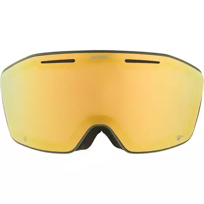ALPINA Ski-/Snowboardbrille, Kontrastverstärkung NENDAZ Q-LITE OLIVE MATT Glas Q-LITE GOLD S2