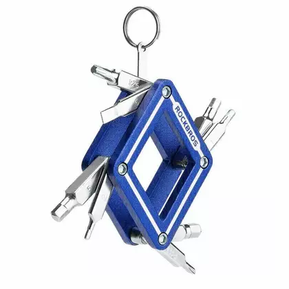 Rockbros Multitool Schlüsselset 8 Funktionen, Blau 43210018002