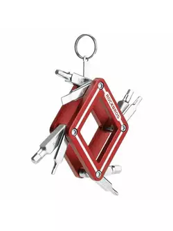 Rockbros Multitool Schlüsselset 8 Funktionen, Rot 43210018001