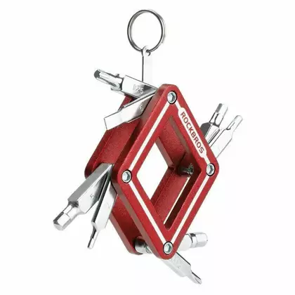 Rockbros Multitool Schlüsselset 8 Funktionen, Rot 43210018001