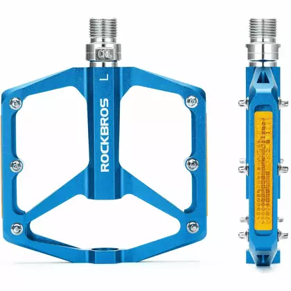 Rockbros Plattform Fahrradpedale aus Aluminium, blau 37210003002