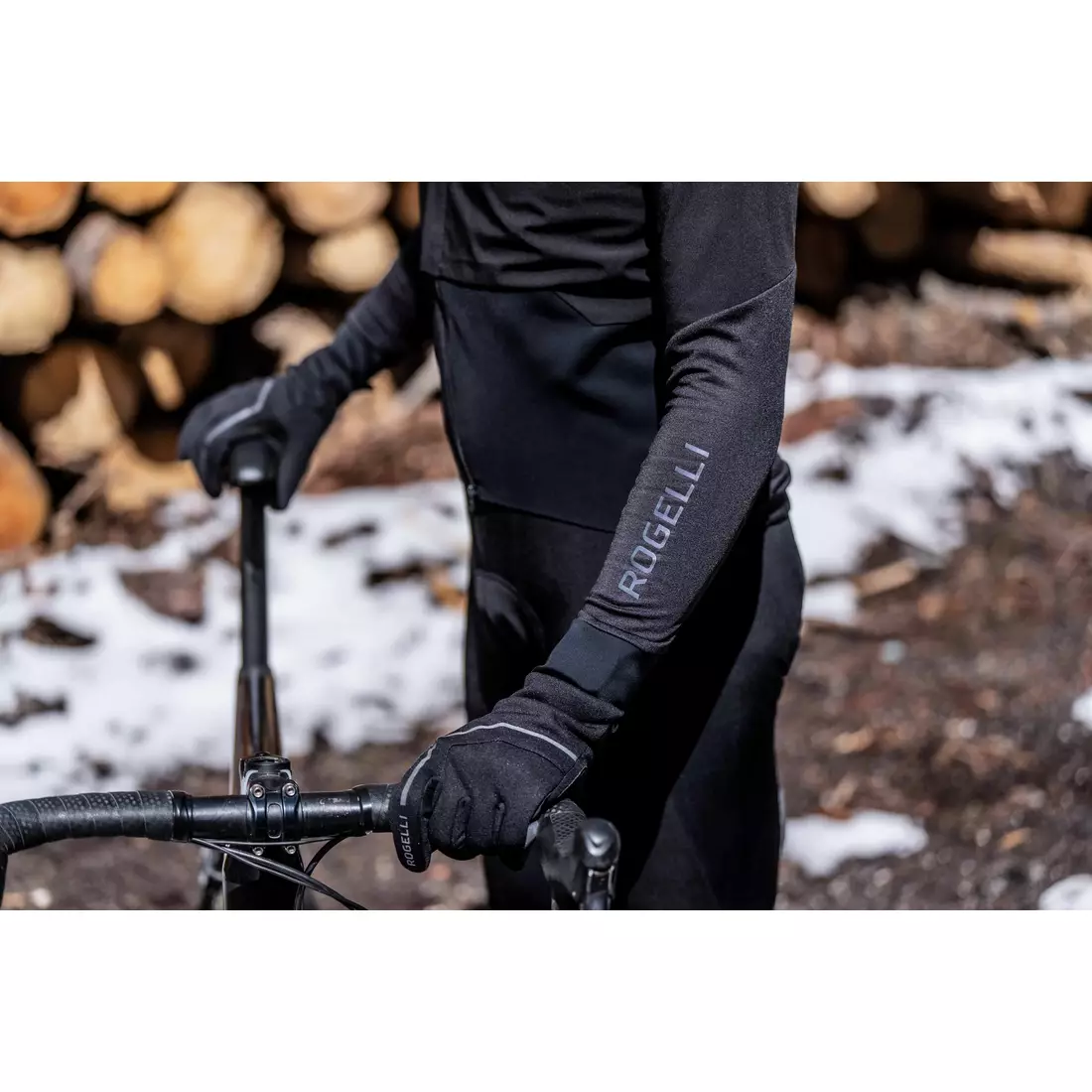 Rogelli Fahrradjacke, Winter DISTANCE, schwarz